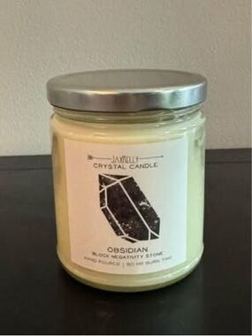 JaxKelly Crystal Candle — Obsidian
